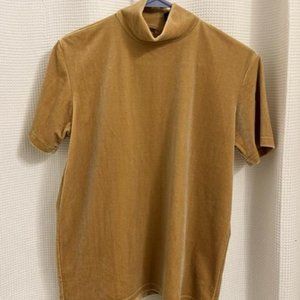 Gap Mock Neck Women's Top Tan Size Large